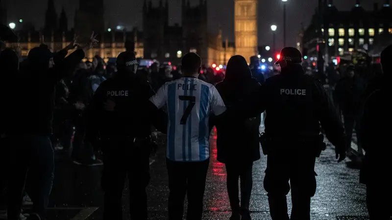Argentina Fan Rescued from Hostile England Crowd After World Cup Semi-Final
